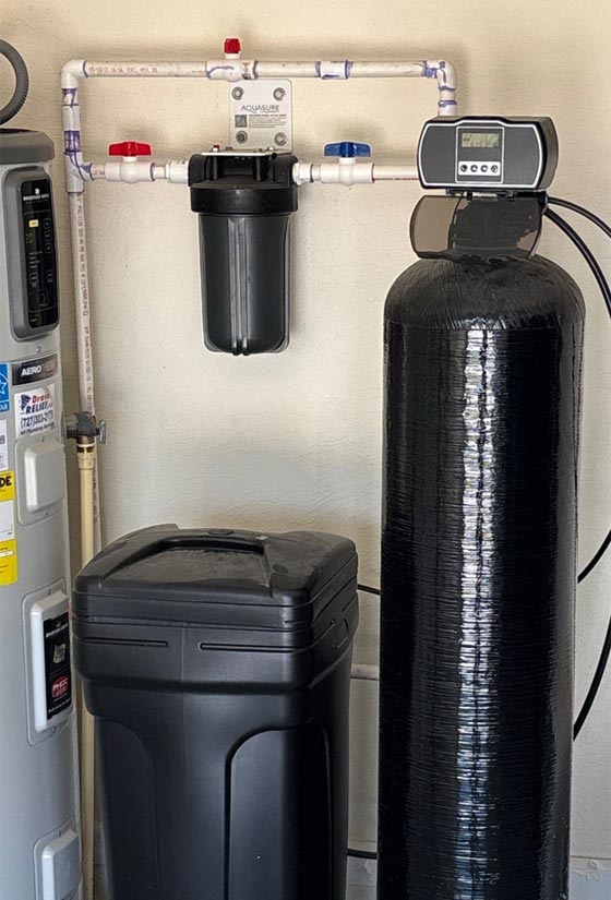 Whole House Water Filtration System installed in a utility Room in Largo, FL